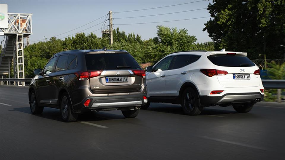 تست و بررسی میتسوبیشی اوتلندر و هیوندای سانتافه